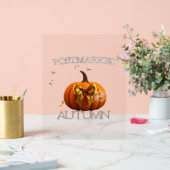 Essenzieller T - Shirt im Herbst Acrylschild (Hochzeit)