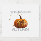 Essenzieller T - Shirt im Herbst Schaumweinetikett (Einzelnes Label)