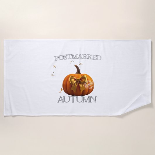 Essenzieller T - Shirt im Herbst Strandtuch (Vorderseite)