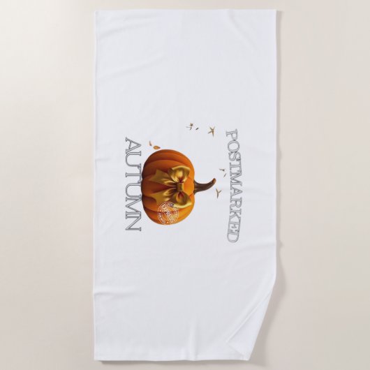 Essenzieller T - Shirt im Herbst Strandtuch (Vorderseite)