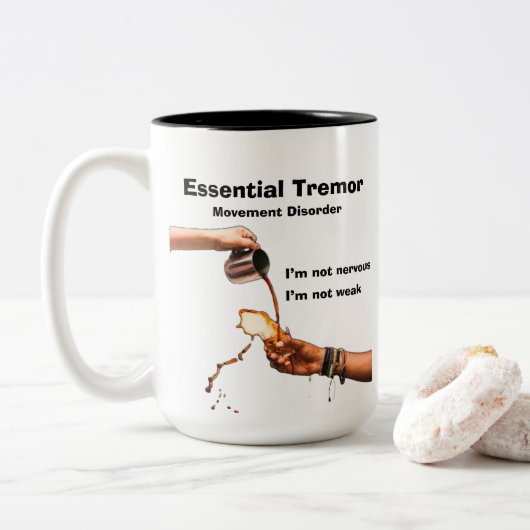 Essenzieller Tremor Zweifarbige Tasse (Mit Donut)