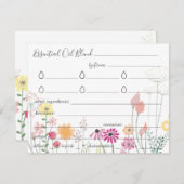 Essenzielles Öl mischt Rezept-Richtungskarte (Vorne/Hinten)