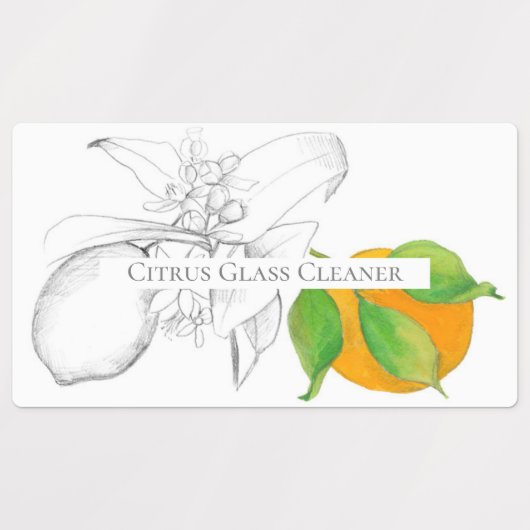 Essenzielles Ölerzeugnisetikett Lemon Orange Citru Etiketten (Design 1)