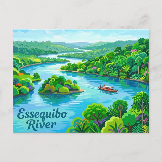 Essequibo-Fluss Guyana Postkarte (Vorderseite)