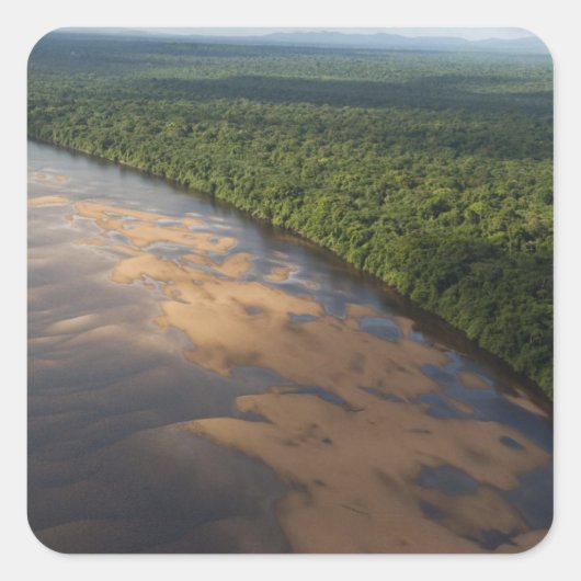 Essequibo-Fluss, längster Fluss in Guyana und 3 Quadratischer Aufkleber (Vorderseite)