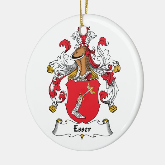Esser Familienwappen Keramik Ornament (Links)
