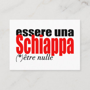 Essere una Schiappa être nulle en français B Cards Visitenkarte