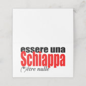Essere una Schiappa être nulle en français FBCards Platzkarte (Außenseite Aufgefaltet)