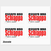Essere una Schiappa être nulle en français R Stick Rechteckiger Aufkleber (Blatt)