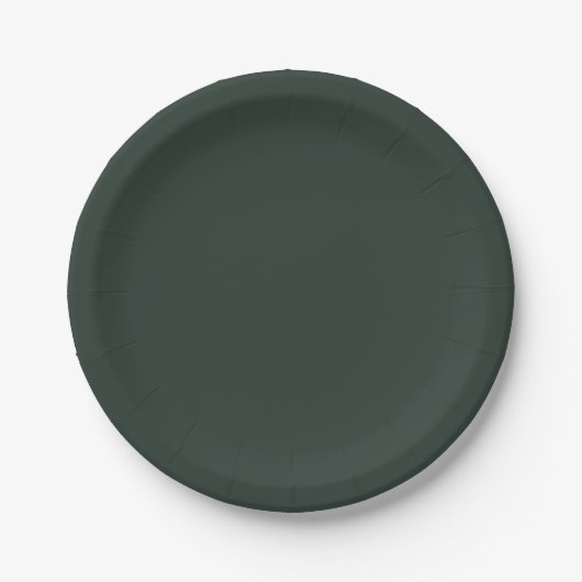 Essex Green Solid Color Pappteller (Vorderseite)