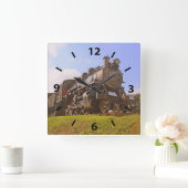 Essex Steam Train Wall Clock Quadratische Wanduhr (Zuhause)
