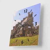 Essex Steam Train Wall Clock Quadratische Wanduhr (Winkel)