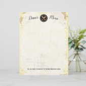 Essgeräte für Vintage Catering-Menüschrift (Stehend Vorderseite)