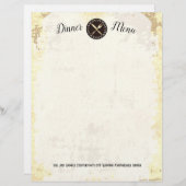 Essgeräte für Vintage Catering-Menüschrift (Vorne/Hinten)