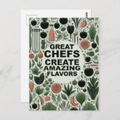 Essgeschirr des botanischen Koch Postkarte (Vorne/Hinten)