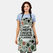 Essgeschirr des botanischen Koch Schürze (Getragen)