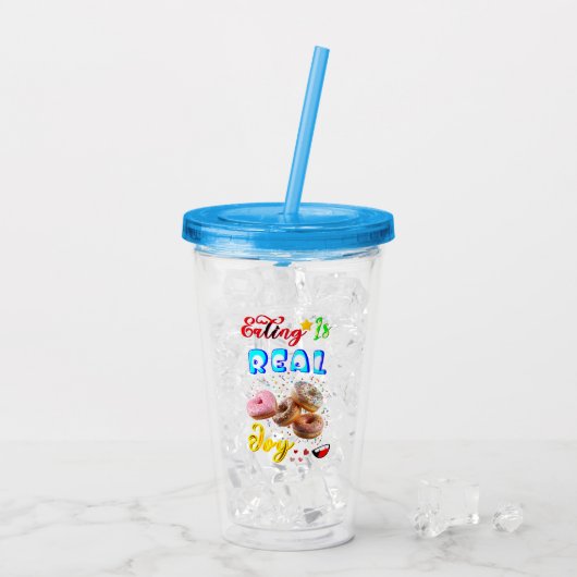 Essgeschirr ist echte Freude Acryltrinkbecher (Rückseite Ice)