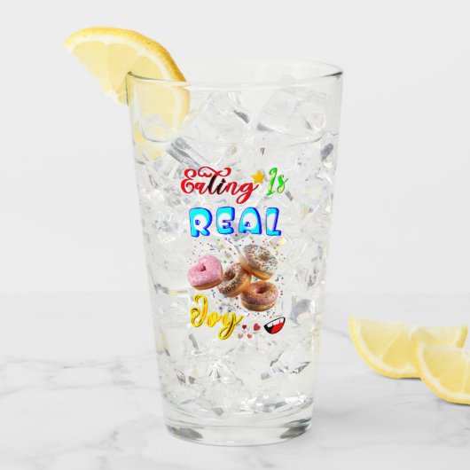Essgeschirr ist echte Freude Glas (Vorderseite Ice)