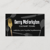 Essgeschirr Koch Catering Restauranttouren Visitenkarte (Vorderseite)