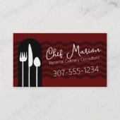 Essgeschirr Koch Catering Restauranttouren Visitenkarte (Vorderseite)