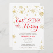 Essgetränk & Sei fröhliche Einladung / Weihnachten (Vorne/Hinten)