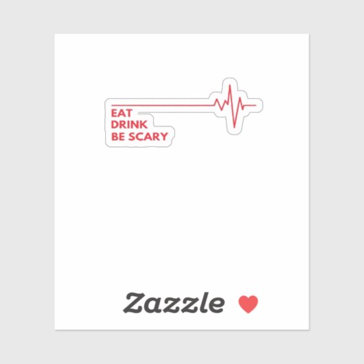 Essgetränke Beängstigend Cool einmalig sein Aufkleber (Blatt)