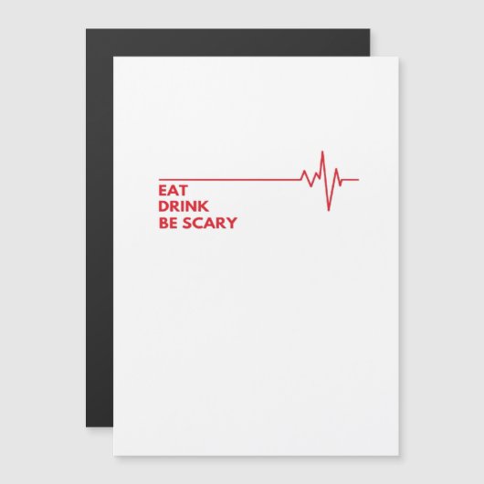 Essgetränke Beängstigend Cool einmalig sein Magnetkarte (Vorne/Hinten)