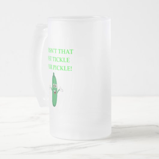 ESSIGGURKE MATTGLAS BIERGLAS (Vorderseite Links)