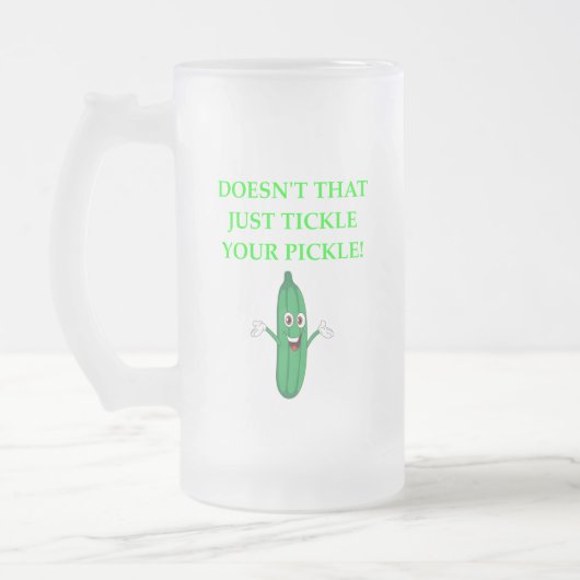 ESSIGGURKE MATTGLAS BIERGLAS (Links)