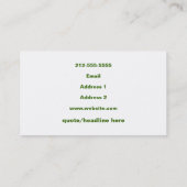 Essiggurke Visitenkarte (Rückseite)