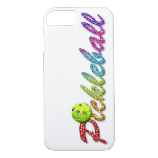 Essiggurken-Ball mit buntem Glitzer Case-Mate iPhone Hülle (Rückseite)