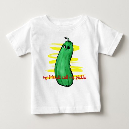 Essiggurken-Cartoon Baby T-shirt (Vorderseite)
