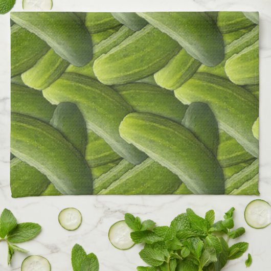 Essiggurken; Essiggurke Geschirrtuch (Gefaltet)