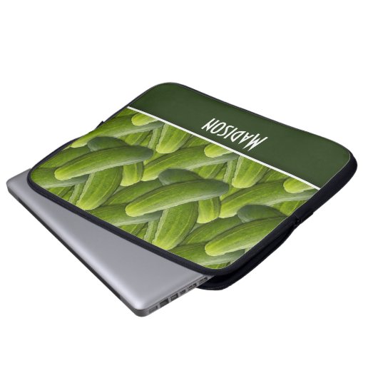 Essiggurken; Essiggurken-Muster Laptopschutzhülle (Vorne Knopf)
