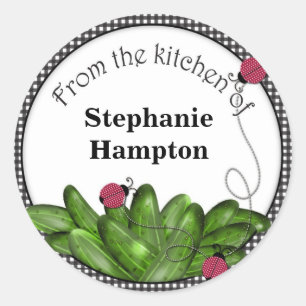 Essiggurken-Glas-Aufkleber Runder Aufkleber