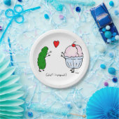 Essiggurken-Liebe-Eiscreme-Papier-Teller Pappteller (Party)