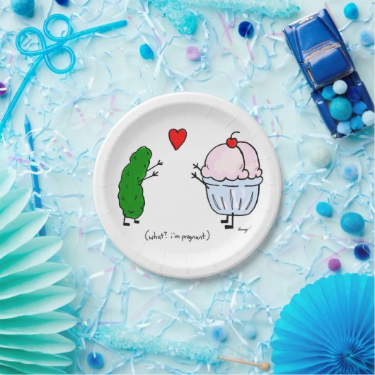 Essiggurken-Liebe-Eiscreme-Papier-Teller Pappteller (Party)