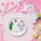 Essiggurken-Liebe-Eiscreme-Papier-Teller Pappteller (Party)