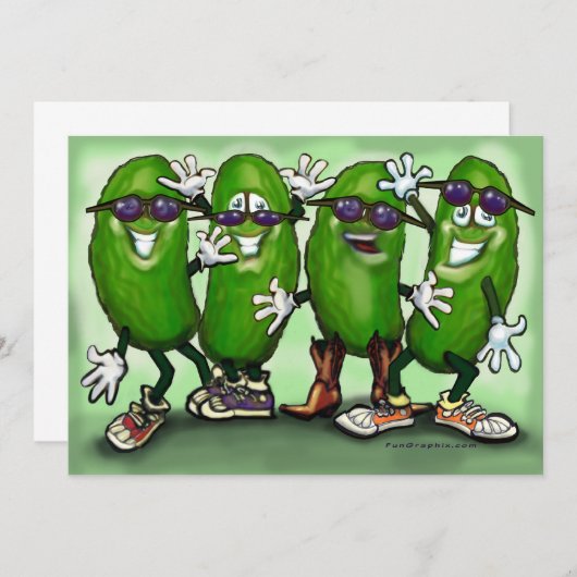 Essiggurken-Party Einladung (Vorne/Hinten)