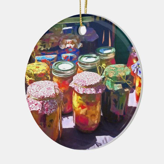 Essiggurken und Gelees Keramik Ornament (Links)