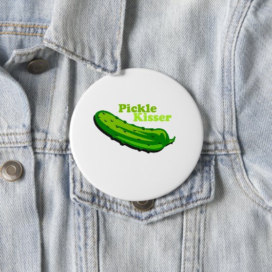 Essiggurkenmund Button (Beispiel)