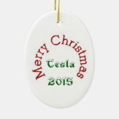 Essiggurkenverzierungs-viel Glück und Glück Keramikornament (Hinten)