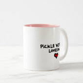 Essiggurkeweasel-Lieben ICH Becher Zweifarbige Tasse (VorderseiteRechts)