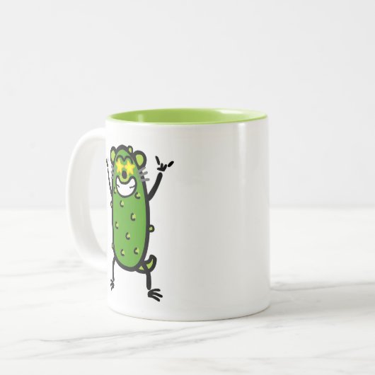 EssiggurkeWeasel = MOJO Becher Zweifarbige Tasse (Vorderseite Links)