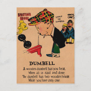 Essigsalentin der 1930er Jahre: der Dumbell Feiertagspostkarte