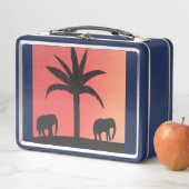 Esskiste mit zwei Elefanten Metall Lunch Box (Beispiel)