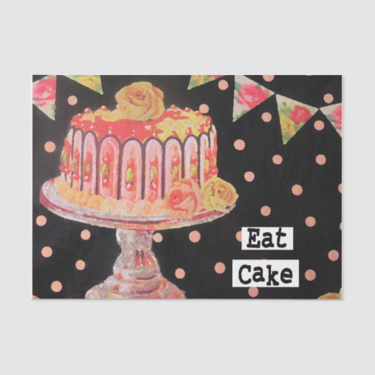 Esskuchen Geburtstagskleidung Papiertücher Seidenpapier (Vorderseite)