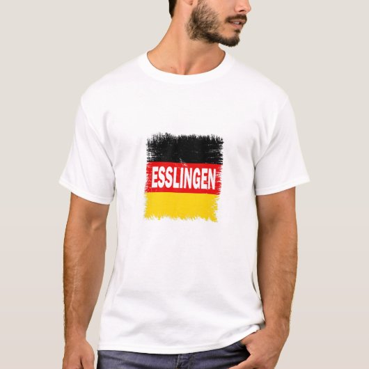 Esslingen - Germany With German Flag T-Shirt (Vorderseite)