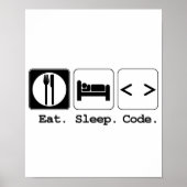 Essschlafcode Poster (Vorne)