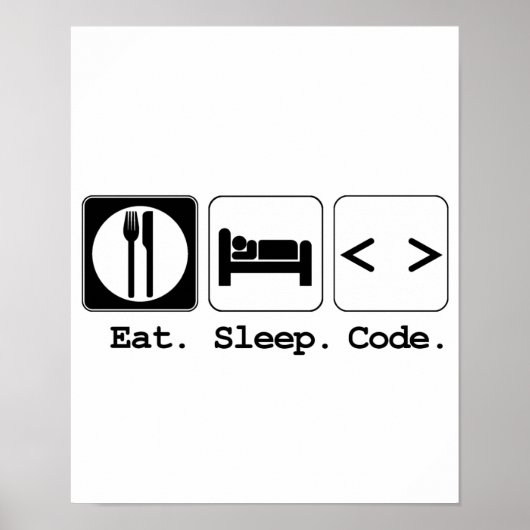 Essschlafcode Poster (Vorne)